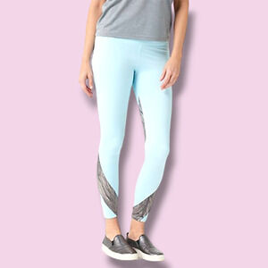 Soulgani Petite Plus 1XP Power Blue Love Twin Soul Leggings